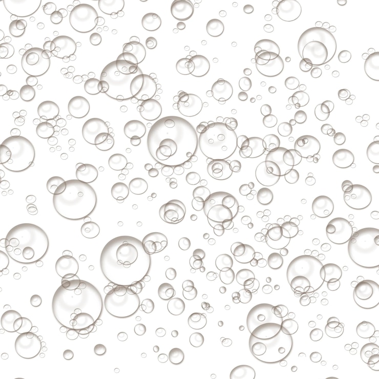 Foto bubbels die met water op een wit oppervlak worden gespoten