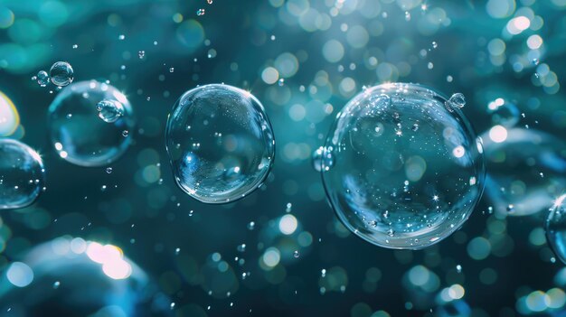 Foto bubbels onder water