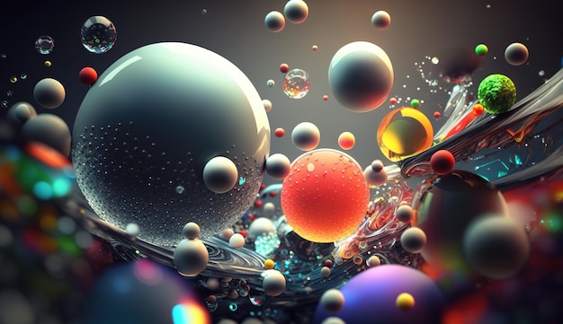 Bubbels reflecteren veelkleurige geschikt voor achtergrond cirkel abstract begrip achtergrond
