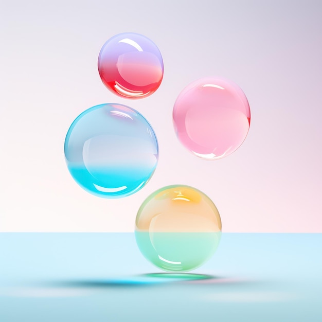 Bubble achtergrond regenboogkleuren