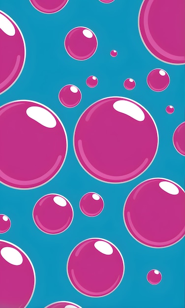 Photo bubble gum bubbles background graphic shiny pink blue colors pop culture modern candy art design