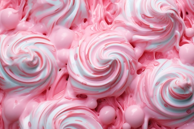 Bubble gum ice cream texture background