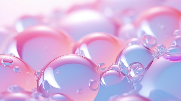 Bubble liquid background with gum pastel colors