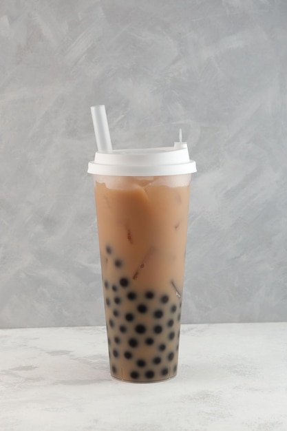 Bubble melkthee tapioca melkthee of bobadrank Wegwerp plastic beker Take away street fast food