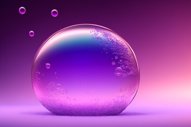 Bubble on a pink background generative ai