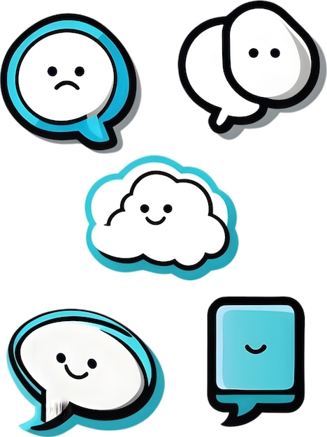 Bubble speech icons Speech bubbles design Communication symbols Chat and conversation Dialogue b