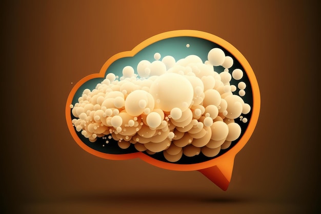 Foto bubble speech idee concept mooie kleurrijke illustratie vector stijl generatieve ai