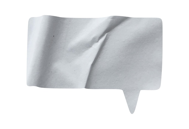 Форма речи пузыря в текстуре белой бумаги