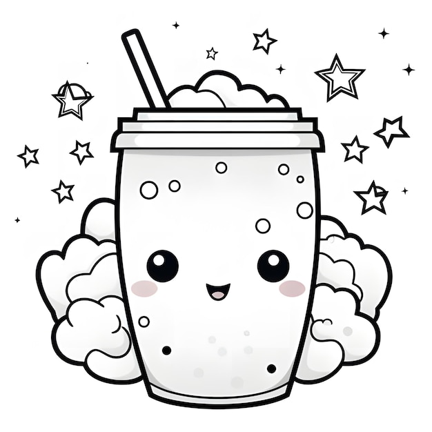Photo bubble tea icon illustration