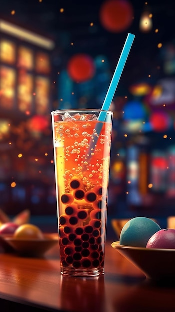 Bubble tea is a popular drink in hong kong.