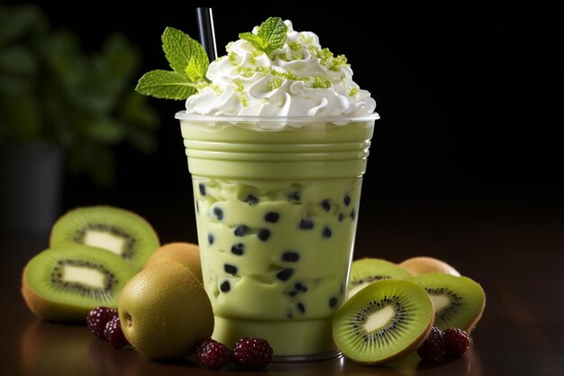 Bubble Tea met Kiwi Lime Smoothie