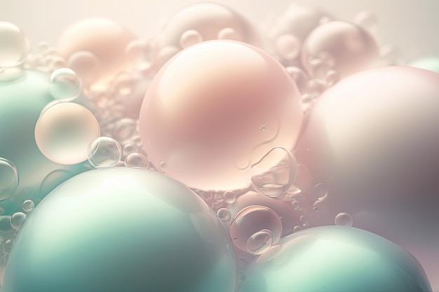 Bubble textures in pastel colors with a dreamy and ethereal feel