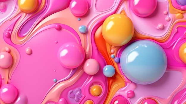 Bubble vloeibare achtergrond met pastelkleuren