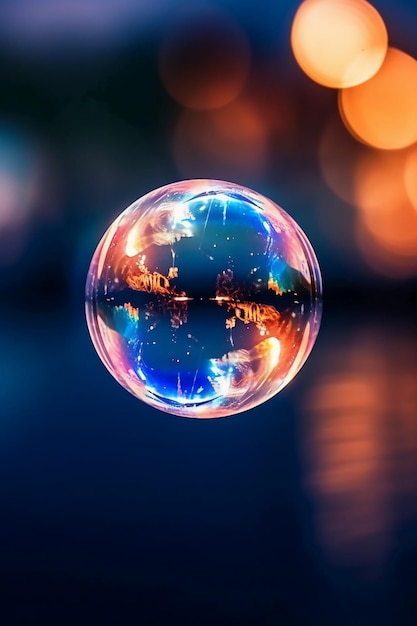 A bubble with the word bubble on it