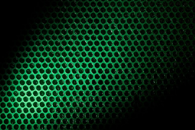 Bubble wrap lit by green light