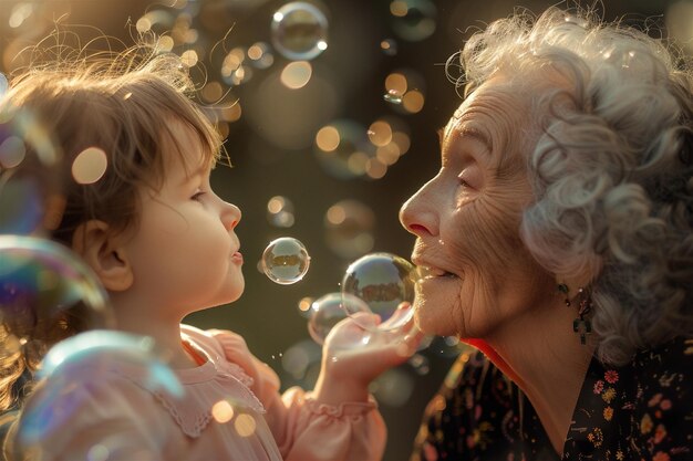 Photo bubbleblowing fun for the whole family