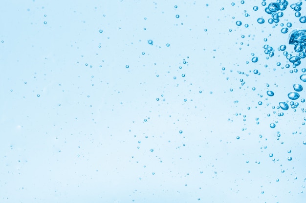 Bubbles in blue water background.