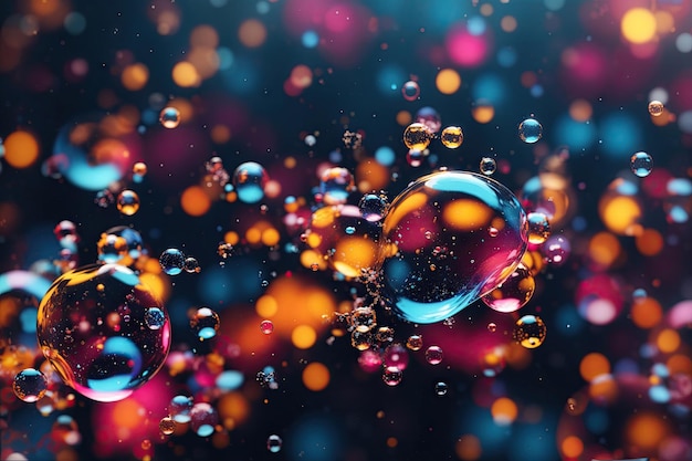 Bubbles of different colors abstract background for design