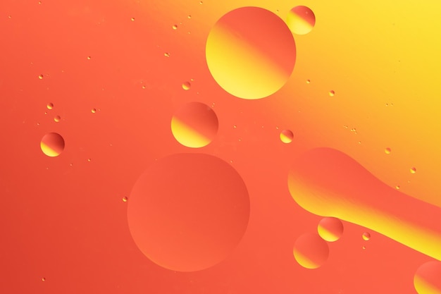 Bubbles and droplets on a gradient background