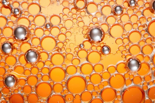 Photo bubbles forming on heated syrup surface