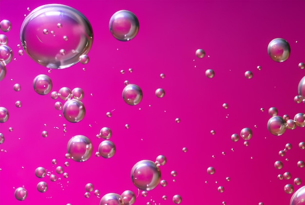 Bubbles in a pink and pink background with a pink background.