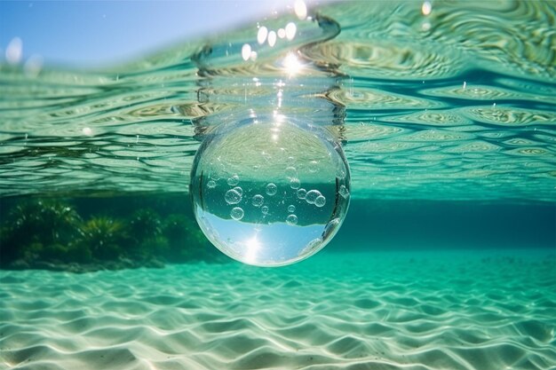 Photo bubbles seas transparent