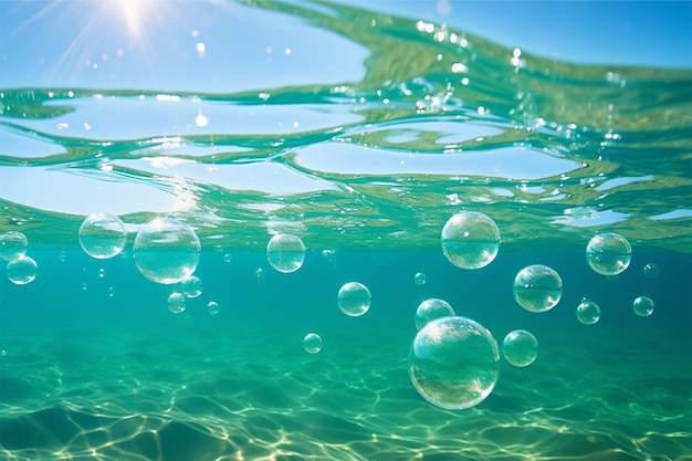 Photo bubbles seas transparent