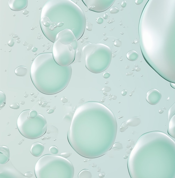 Photo bubbles of water with bubbles floating on top of it