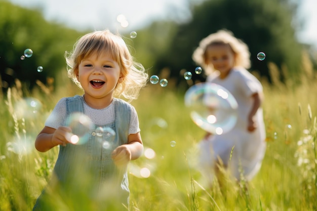 Bubbling Bliss Kinderengeluk in de weide Spelen