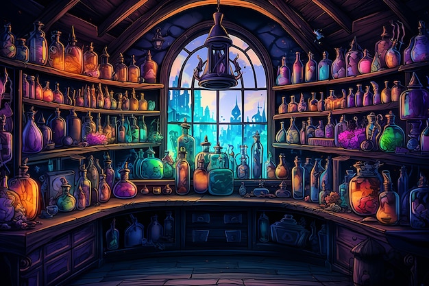 Bubbling brouwt Witches' Potion Emporium in Technicolor