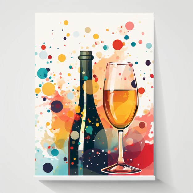 Photo bubbling spectacular celebrating champagne bliss with warm colorful bubbles