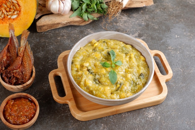 Bubur manado or tinutuan porridgeindonesian food  manado traditional rice porridge