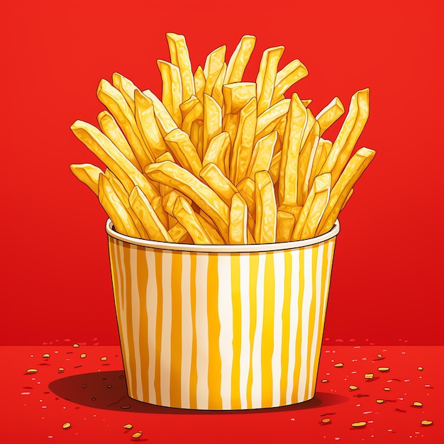 A bucket of french fries