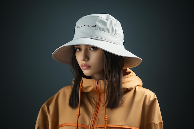 Photo bucket hat mockup