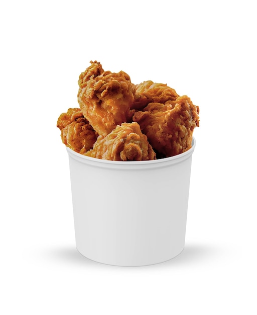 Foto bucket with chicken tenders su sfondo bianco