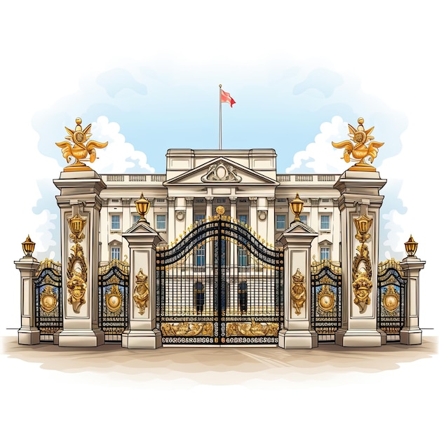 Buckingham Palace London United Kingdom Vector illustration