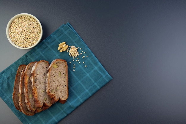 Buckwheat bread with walnuts