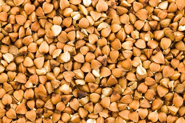 Buckwheat, folded into a big pile.