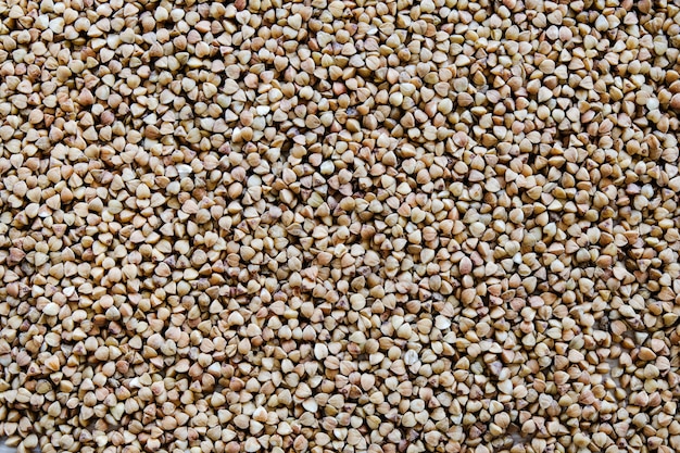 Buckwheat is scattered on the table