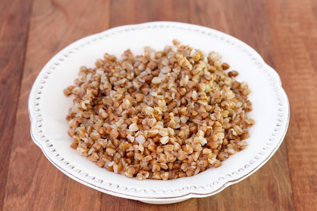 Buckwheat on plate