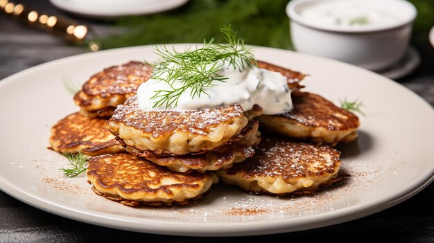 Buckwheat Potato Pancakes with Sour Cream