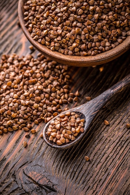 Buckwheat seeds in bowl