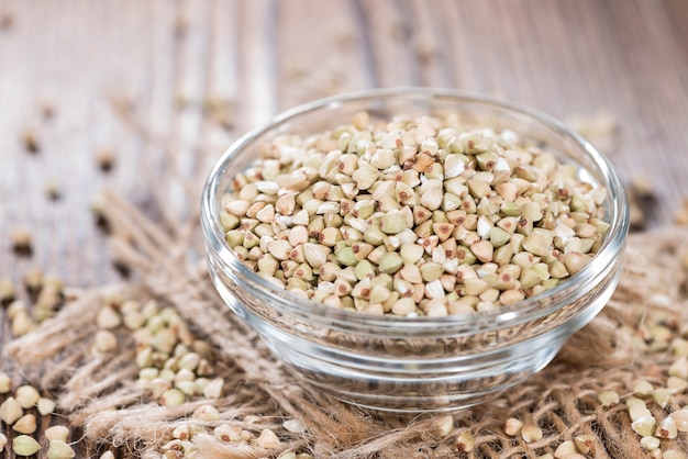 Buckwheat in a small bowl