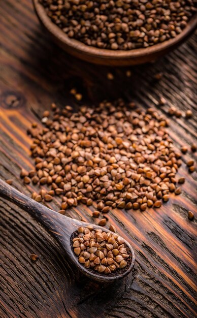 Buckwheat in spoon