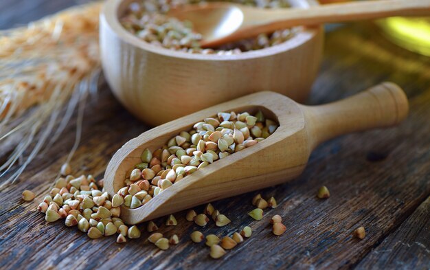 Buckwheat on table