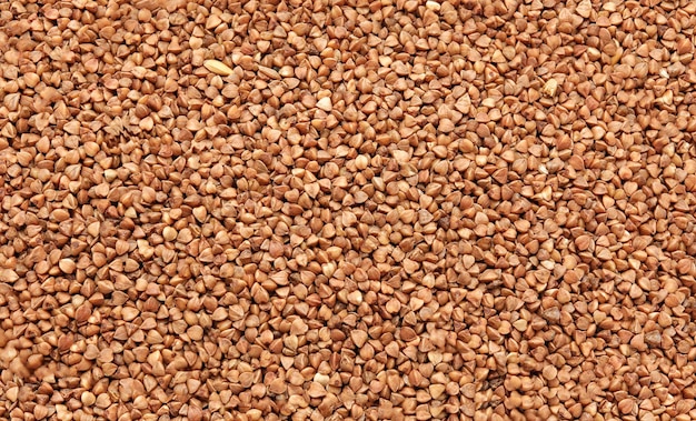 Buckwheat texture -uncooked raw food, close up