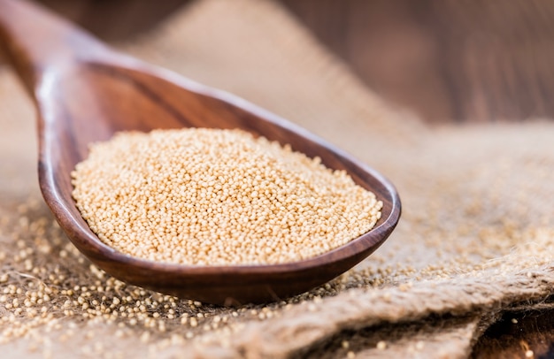 buckwheat in a wooden spoon