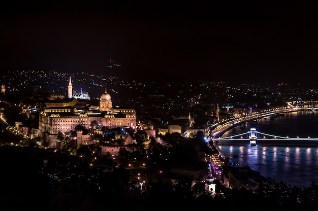 Photo budapest danube river bridge parliament hungary