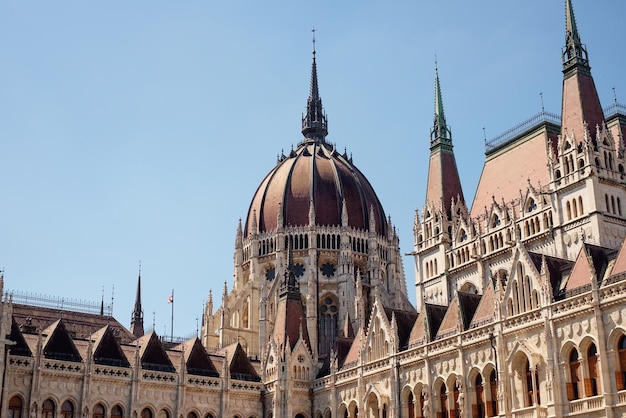 Budapest, ungheria, cupola del palazzo del parlamento