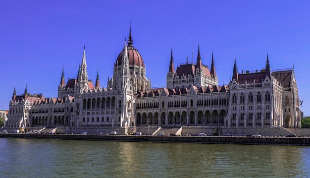 Budapest Parliament seen from the Danube river